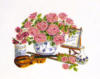 Схема вышивки «Скрипка и розы»