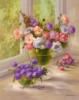 Схема вышивки «Полевые цветы в вазах»