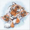 Схема вышивки «Мама с тигрятами»