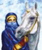 Схема вышивки «Женщина и лошадь»