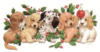 Схема вышивки «Новогодние щенки»