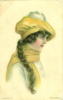 Схема вышивки «Девушка в желтом берете»
