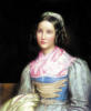 Схема вышивки «Дама в розовом шарфе»