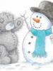 Схема вышивки «Тедди и снеговик»