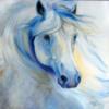 Схема вышивки «Подушка Белый конь»