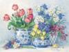Схема вышивки «Spring Garden In Blue I art »