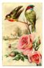 Схема вышивки «Ретро-открытка птицы»