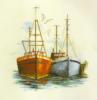 Схема вышивки «Лодки у причала»