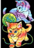 Схема вышивки «Радужные кошки»