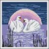 Схема вышивки «Лебеди на закате»