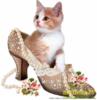 Схема вышивки «Котёнок в туфельке»