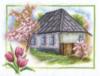 Схема вышивки «Весна в деревне »