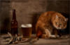 Схема вышивки «Кот и пиво»