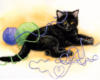 Схема вышивки «Котенок с клубками»