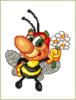 Схема вышивки «Смешная пчела»