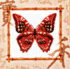 Схема вышивки «Бабочка в бамбуковой рамке 2»