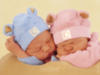 Схема вышивки «Малыши в шапках»