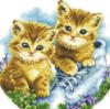 Схема вышивки «Милые котята»