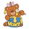 Схема вышивки «Baby Bear Eating Honey»