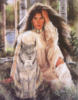 Индейская девушка и рысь: оригинал