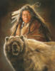 Схема вышивки «Старый индеец и медведь»
