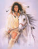 Схема вышивки «индейская девушка на коне»