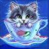 Схема вышивки «Чай с котом»