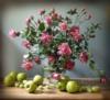 Схема вышивки «Натюрморт с розами и фруктами»
