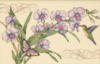 Схема вышивки «Орхидеи, колибри, бабочка»