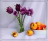Схема вышивки «Тюльпаны и персики»