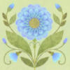 Схема вышивки «Floral Square 4 Patch - D, L»