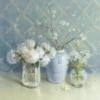 Схема вышивки «White Blossoms on Blue»