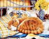 Схема вышивки «Спящий кот»