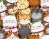 Схема вышивки «Подушка "Разные коты"»