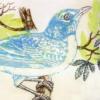 Схема вышивки «Bird Decoration - Blue»