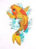 Схема вышивки «Золотая рыба»