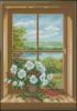 Схема вышивки «Букет цветов на окне»