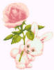 Схема вышивки «Зайка с розой»
