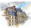Схема вышивки «Крыши Парижа...»