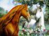 Схема вышивки «Влюбленные лошади»