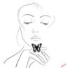 Схема вышивки «Женщина и бабочка»