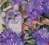 Сиреневый котёнок в цветах: оригинал