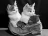 Схема вышивки «Котята в ботинке»