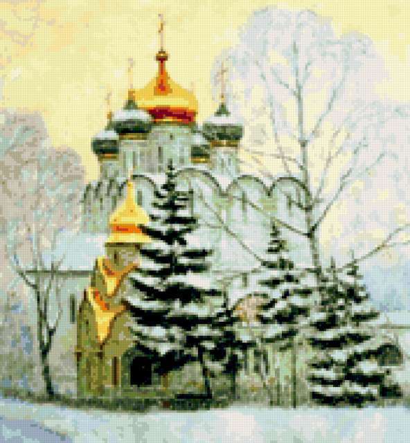 Схема для вышивки крестом церковь Схема для вышивки крестом церковь