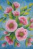 Схема вышивки «Pink Flowers on Blue»