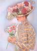 Схема вышивки «Барашня в цветочной шляпке»