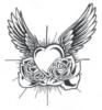 Схема вышивки «Сердце и розы»