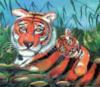 Тигрица с тигрёнком: оригинал