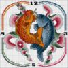 Схема вышивки «Часы "Рыбки"»