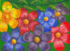 Схема вышивки «Разноцветные цветочки»